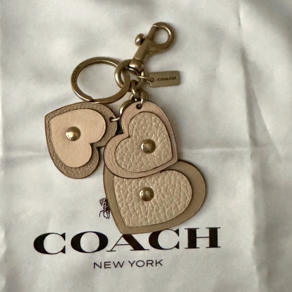 Coach Heart Cluster Charm Key Chain only 1 Rare ♥️💝